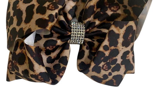 Kids Charm - Girls Hair Bow with Rhinestone Center