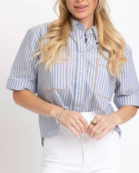 Karlie - Stripe Pocket Camp Top