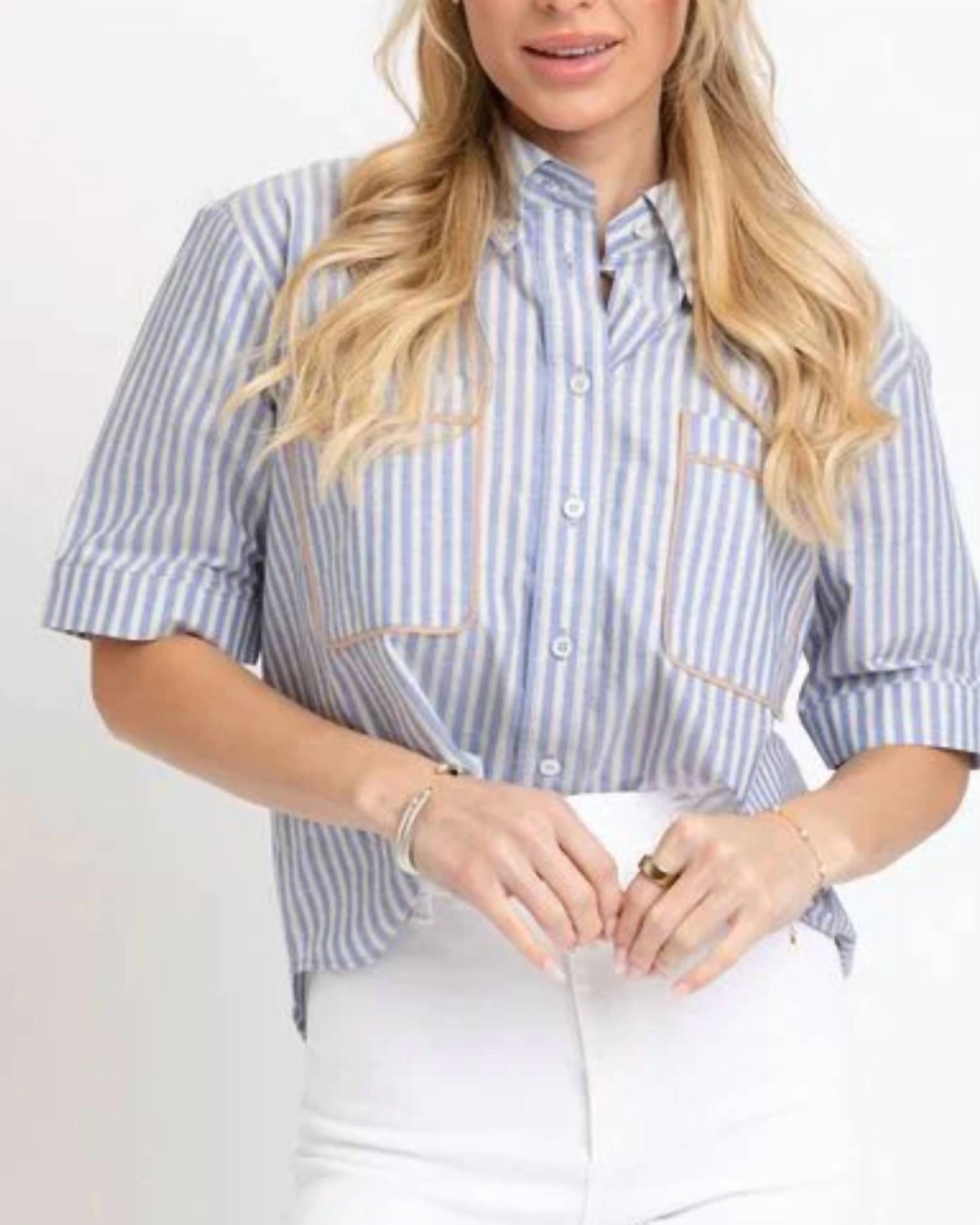 Karlie - Stripe Pocket Camp Top