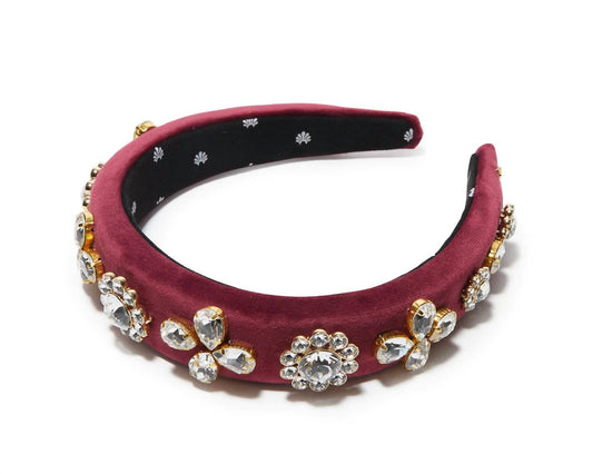 Lele Sadoughi - Women's Merlot Swarovski Crystal Medallion Alice Headband