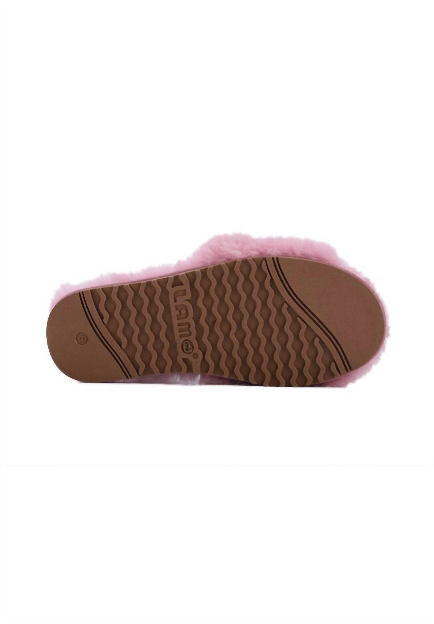 Lamo Women's Naomi Sheepskin Slide Sandal in rose 1 - women's sandal - alternate view