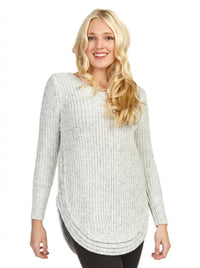Papillon - Heathered Shirt Hem Sweater