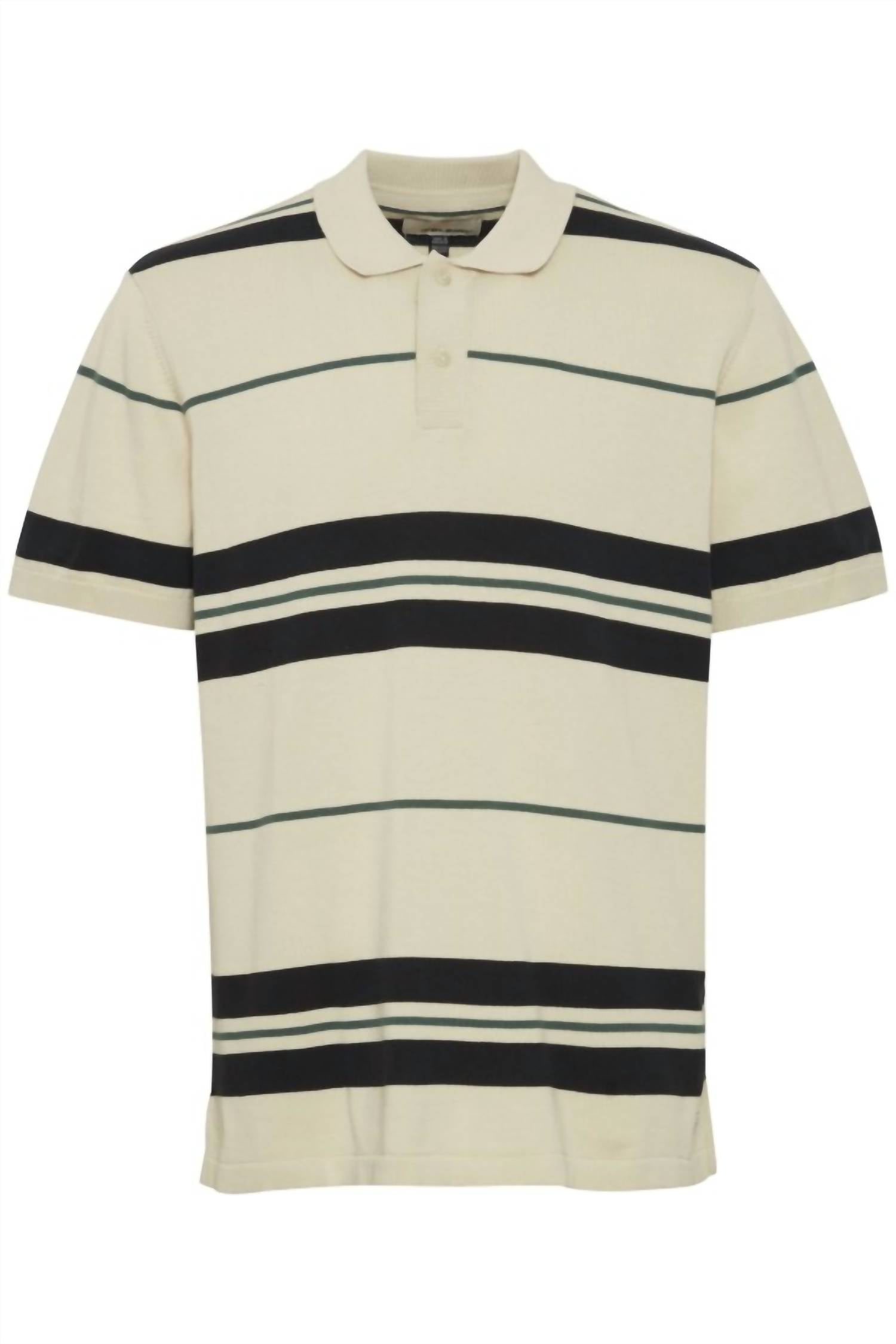 Blend - Knitted Striped Polo Shirt