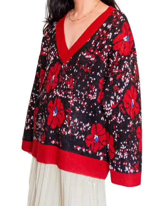 Pol - Hibiscus Print Sweater