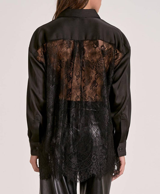 Elan - Button-down Lace Back Top