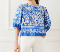 Karen Kane - Puff Sleeve Button-Front Shirt