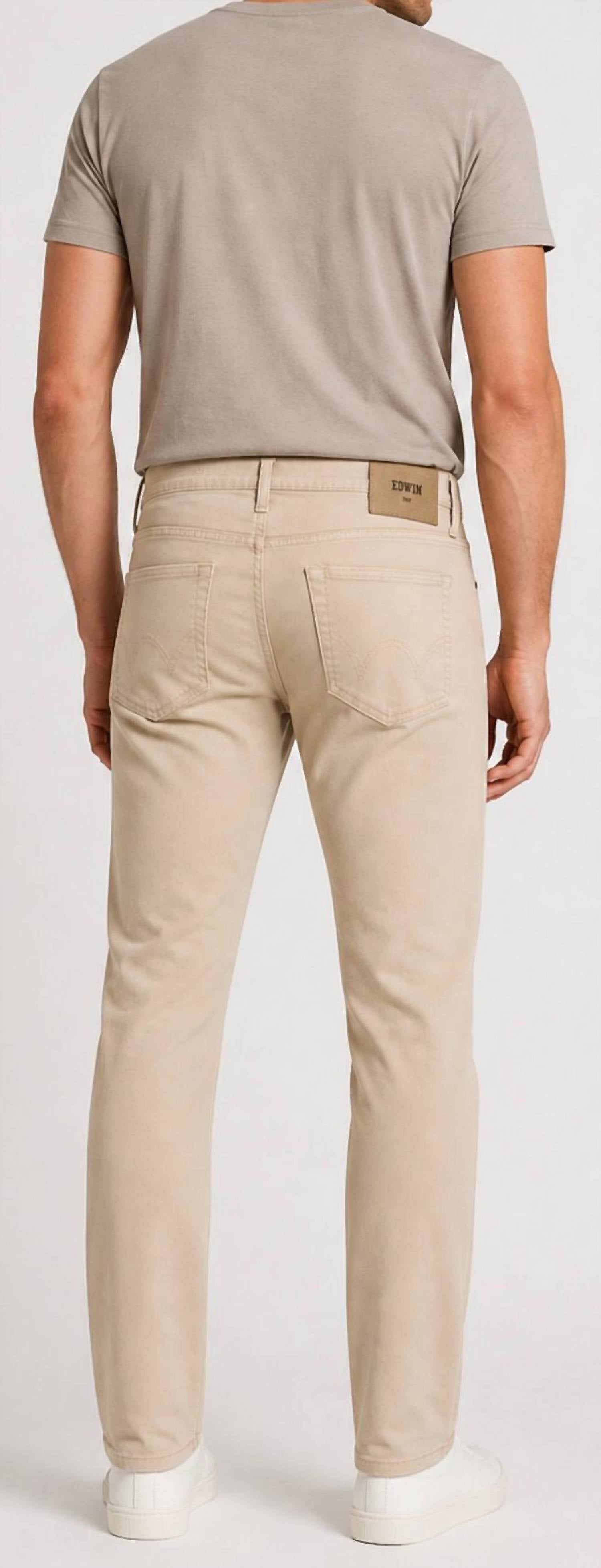 EDWIN Jace Classic Straight Leg Jeans in oyster - men's jeans - detail view