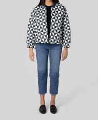 THE GREAT. Alps Puffer Jacket in quilted vintage navy 1 - women's jacket