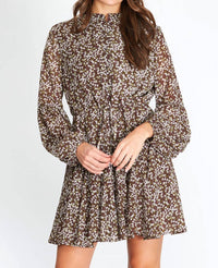 She + Sky - Long Sleeve Woven Button Up Dress