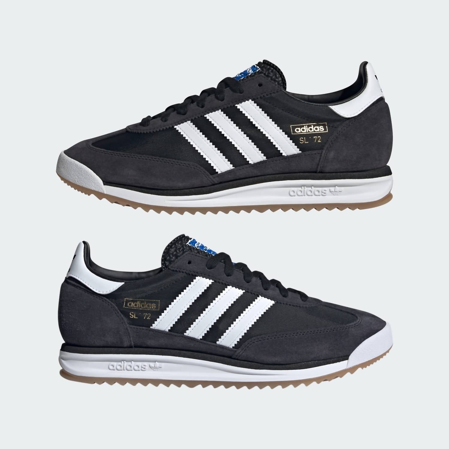 adidas Men’s Originals Sl 72 Rs Sneakers in core black cloud white blue - men's shoe - view 5