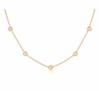Ef Collection - Women's 5 Diamond Pillow Necklace