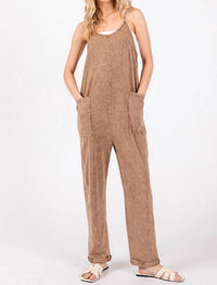 Final Touch - Final Touch Relaxed Mineral Wash Jumpsuit