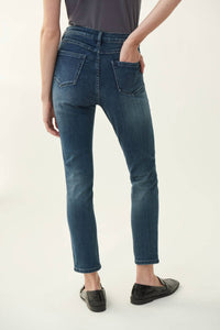 Joseph Ribkoff Brielle Jean With Sparkle Face Design in blue - women's jeans - detail view
