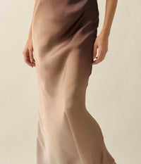 Promesa - High-Waist Ombre Woven Maxi Skirt