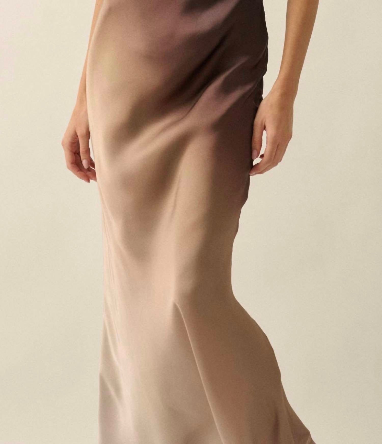 Promesa - High-Waist Ombre Woven Maxi Skirt