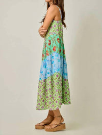 Mystree - Seaside Meadows Tiered Midi Dress