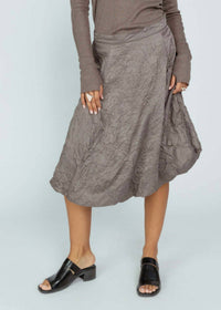 Brazeau Tricot - Cotton Silk Wrinkle Pouf Skirt
