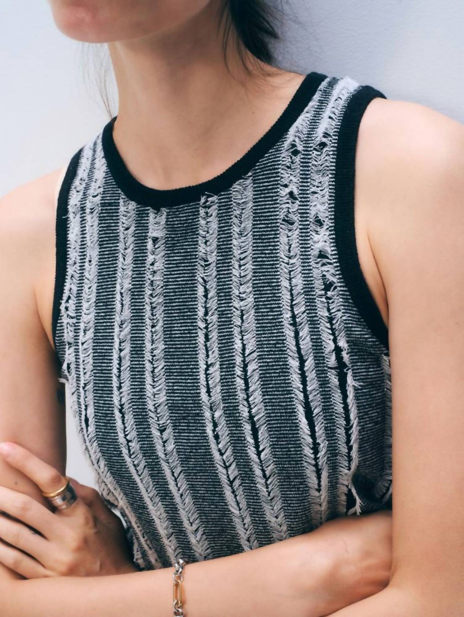 White + Warren - Linen Blend Textured Top