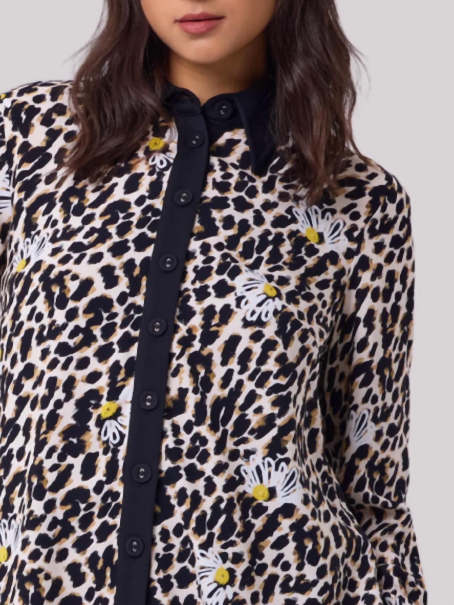 Angel Apparel - Flower Detail Button Front Shirt