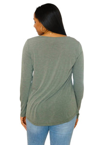 Emerald Collection - Lacey Long Sleeve V Neck