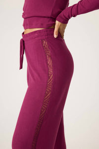 PJ Salvage Sweet Dreams Pant in bordeaux - women's pants - view 7