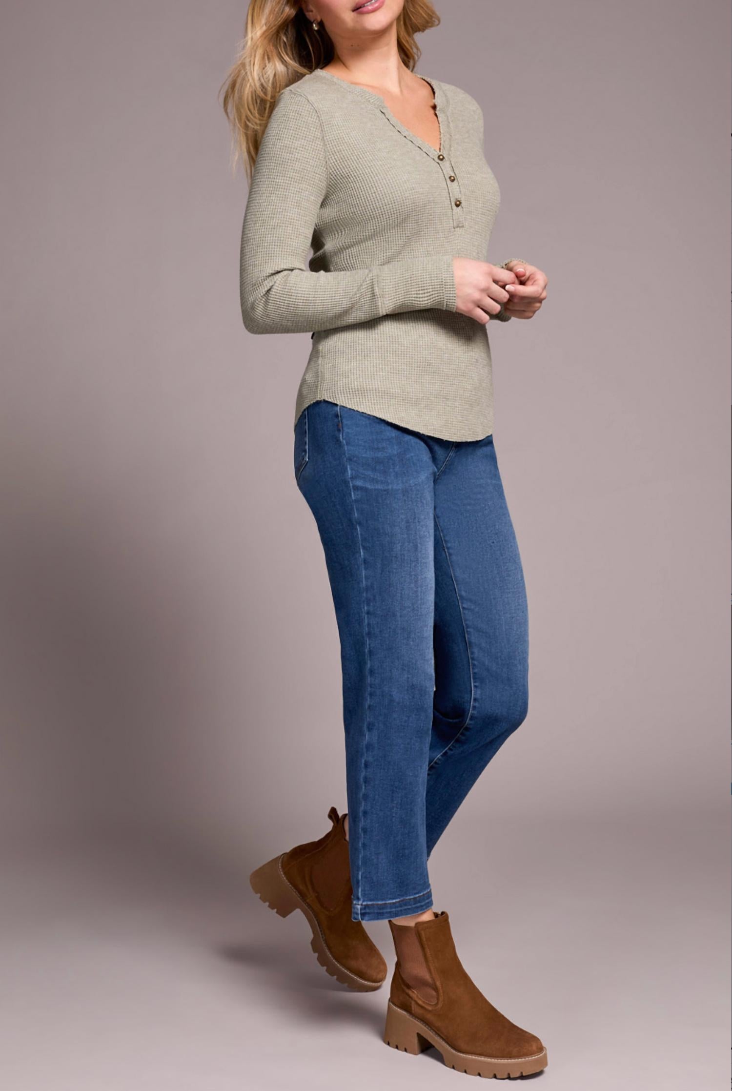 Tribal - Henley Long Sleeve Top
