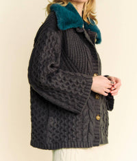 Davi & Dani - Jones Vintage Contrast Collar Cardigan