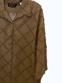 Eternelle - Women's Button Down Textured Dress