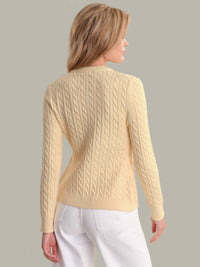 525 America - Julianna Cable Knit Crewneck Cardigan