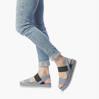All Black - Women's Banded Trekker Sandal