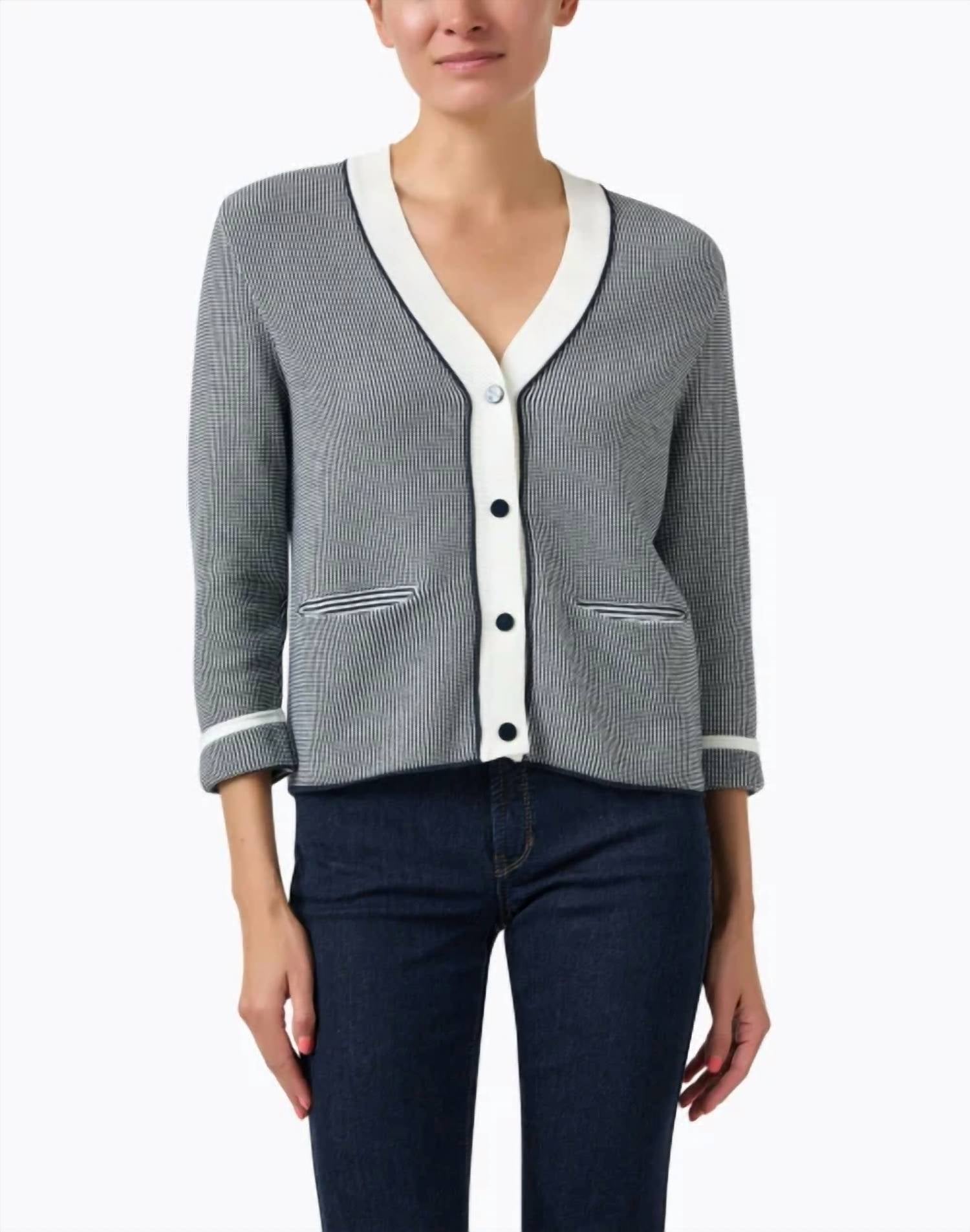 Saint James - CALANQUES V Neck Cardigan