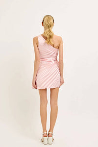 Lena - Darling Dreamer Pleated One Shoulder Dress
