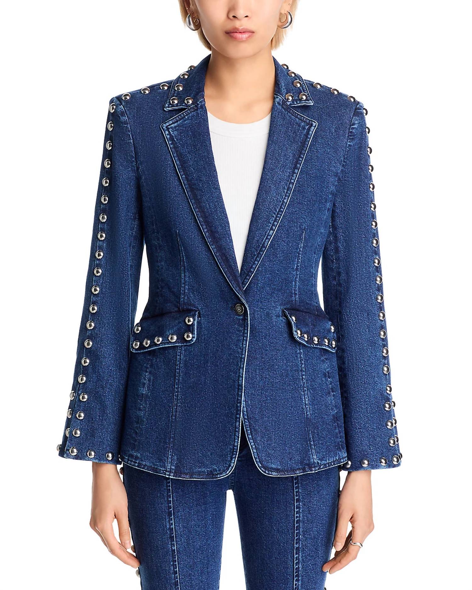 Cinq A Sept - Denim Studded Milly Jacket