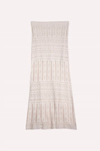 Minnie Rose - Cotton Blend Maxi Lace Skirt