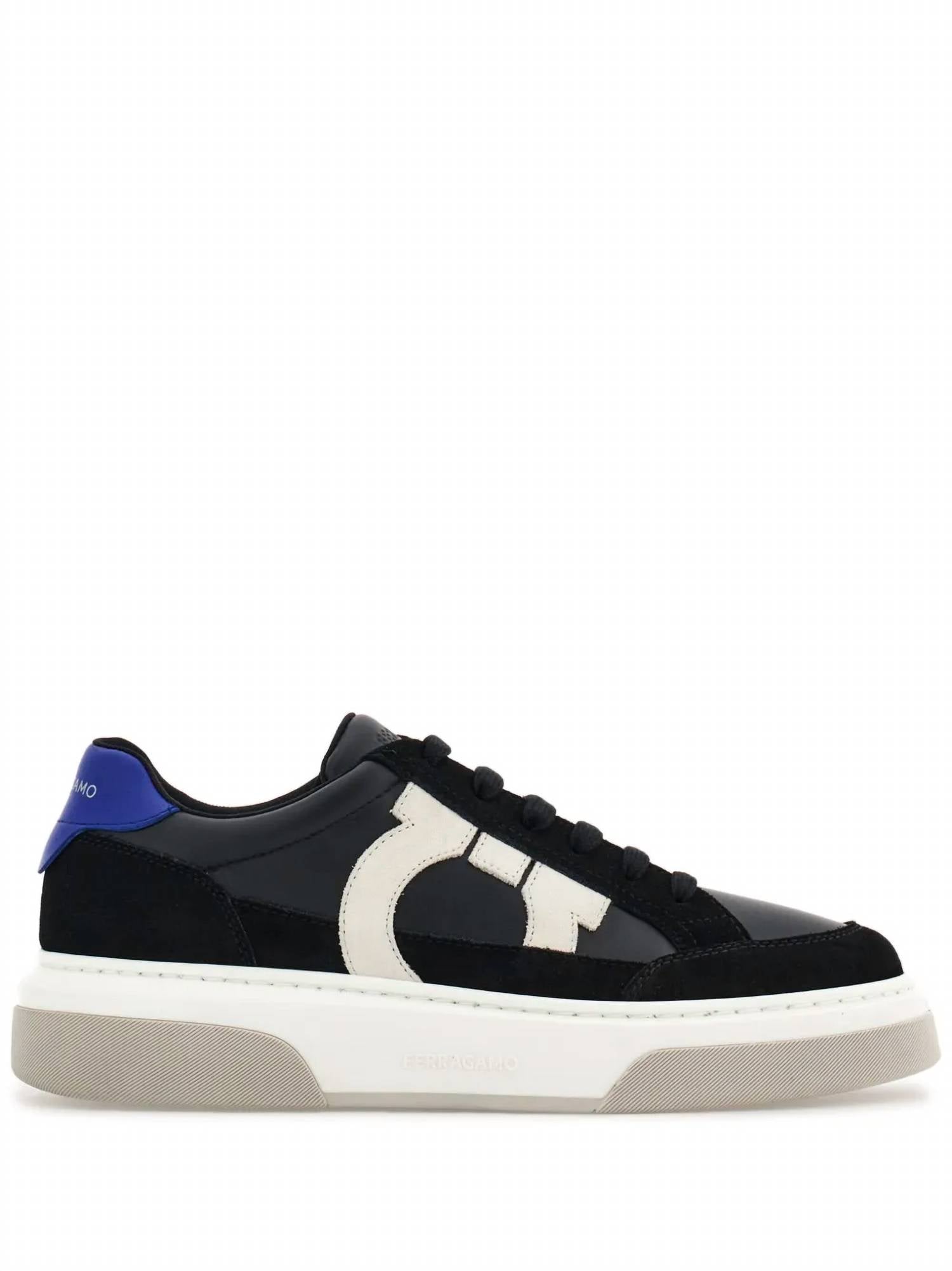 Salvatore Ferragamo - Men's Gancini Panelled Leather Sneakers