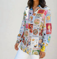 Unbreak.It - NAOMI Foodie Print Blouse