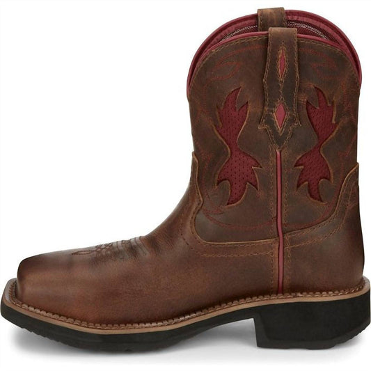 Justin - Women's Lathey 8" Nano Composite Toe Boot