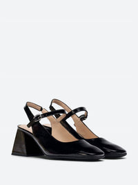 Wonders Women's Slingback Heels in black - women's heels - view 4