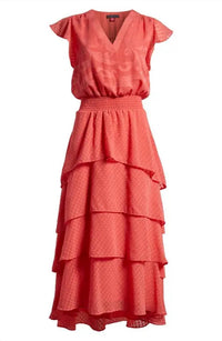 Vince Camuto - Ruffled Tiered Chiffon Maxi Dress