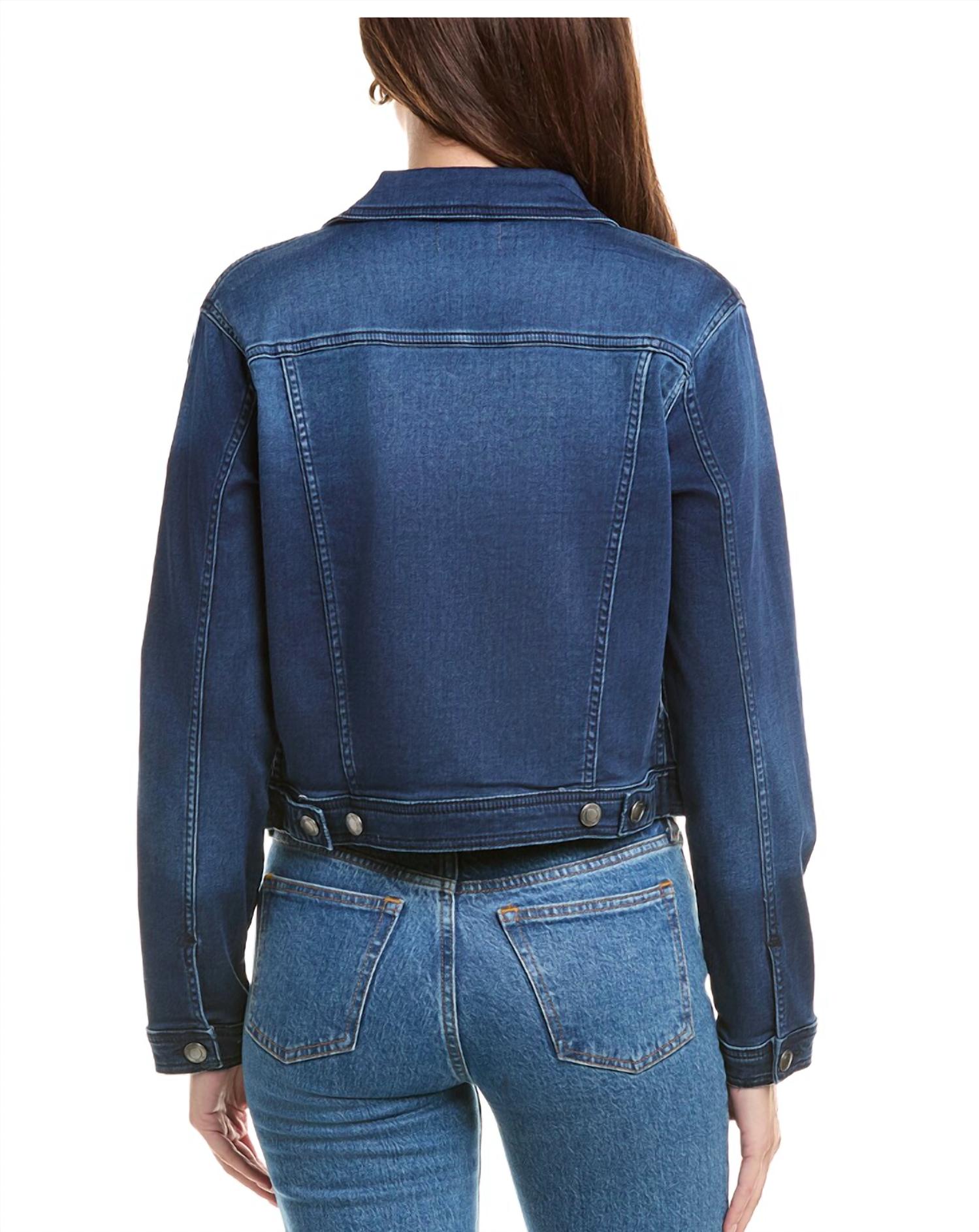 DL1961 - Women's Vika Jacket in stream - women's jacket - detail view