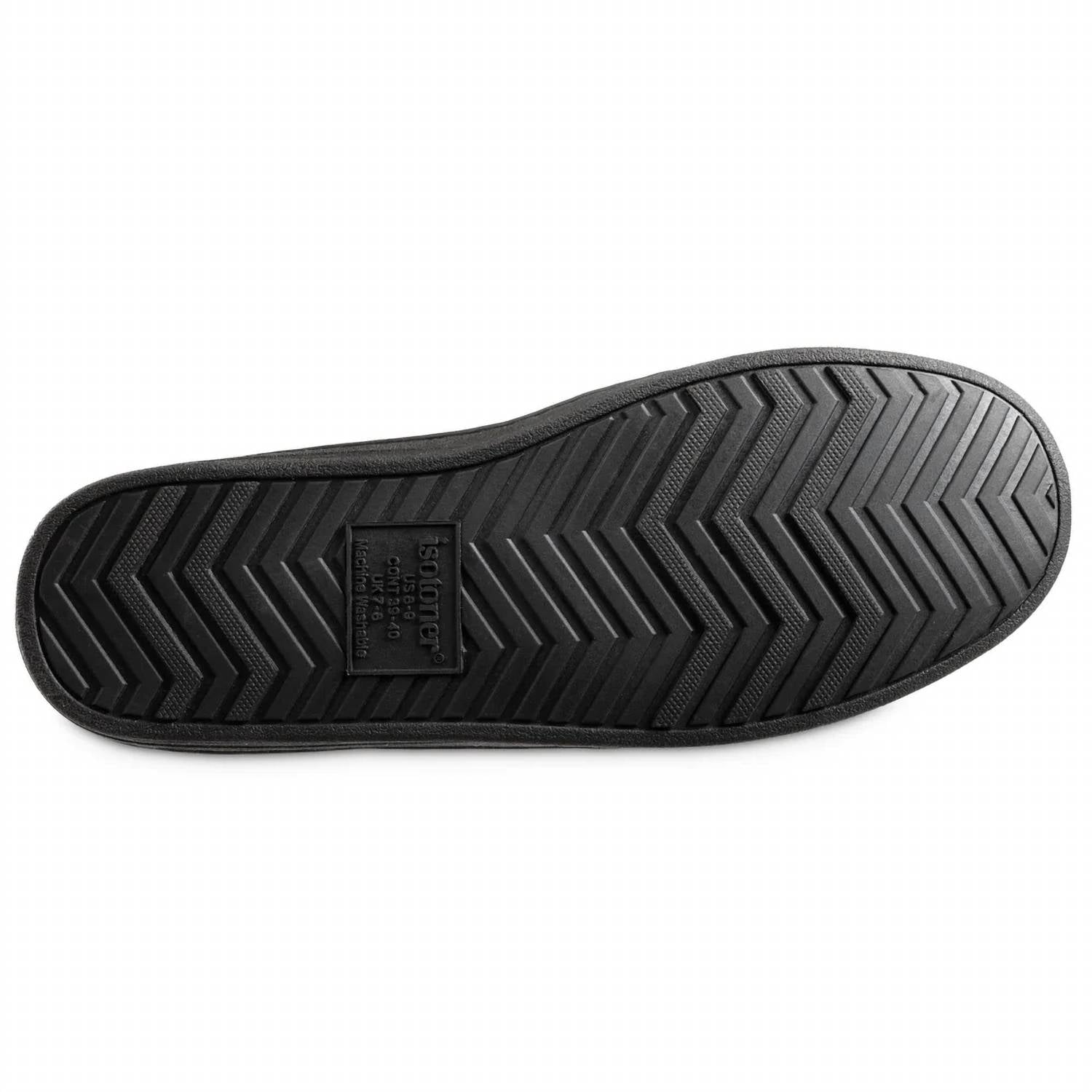Isotoner - Men's Genuine Suede Moccasin Slippers