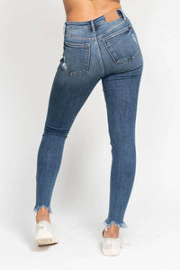 Judy Blue - Destroy Sharkbite Hem High Waist Skinny Jeans