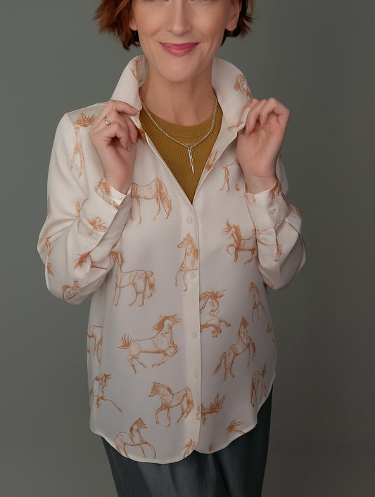 Skies Are Blue - Western Button-up