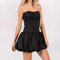 The Vintage Shop - Strapless Bubble Hem Mini Dress