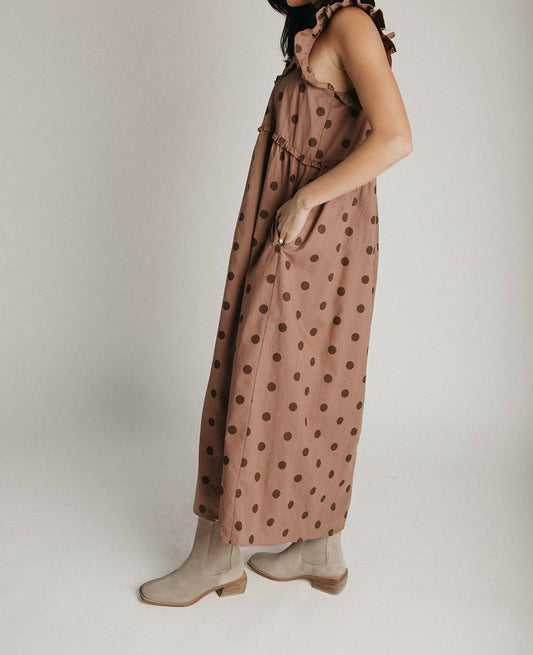 Wishlist - Polka Dot Ruffle Midi Dress