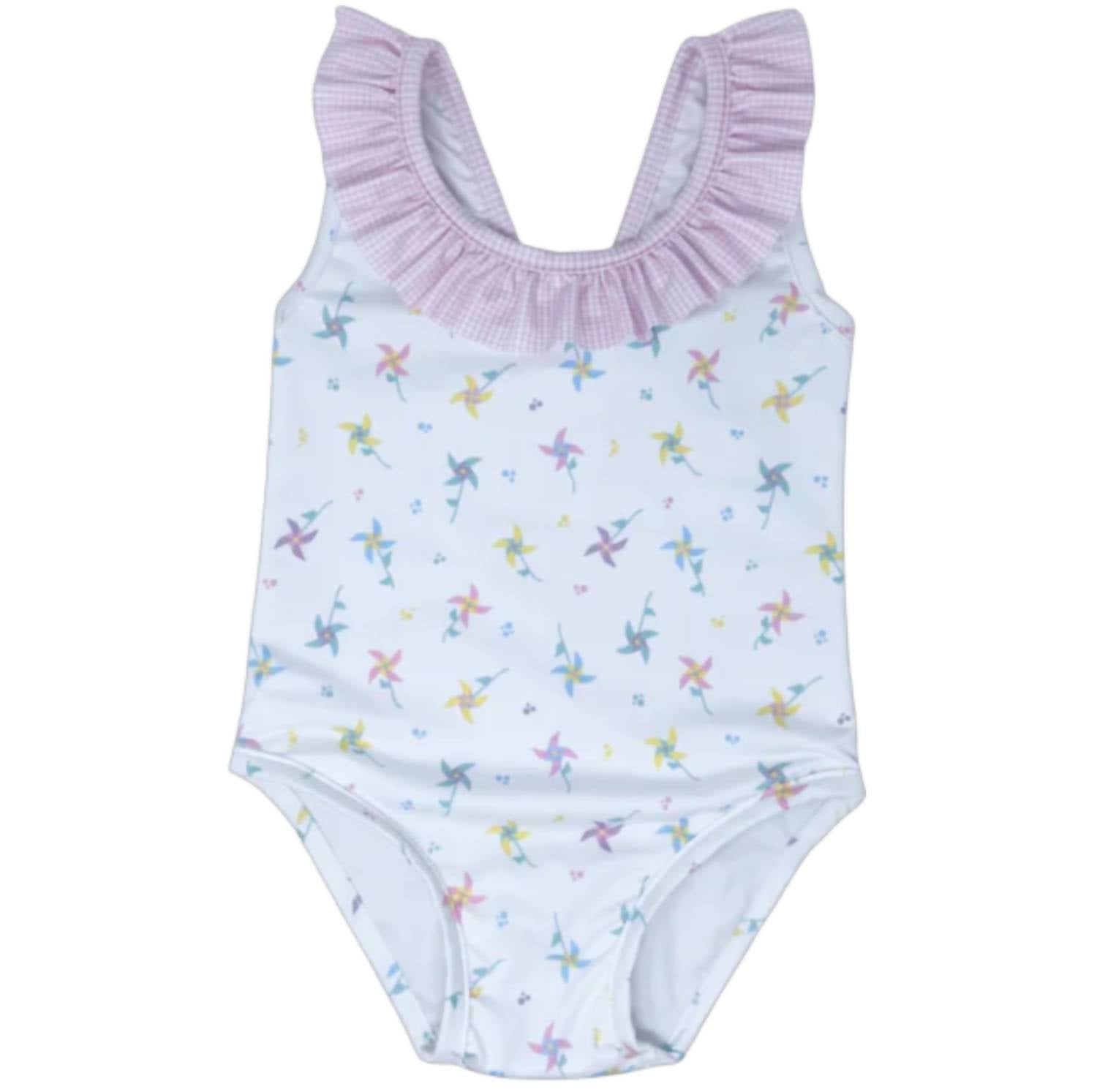 Lullaby Set Girls Pastel Pinwheel Swimsuit in pink - kids' item