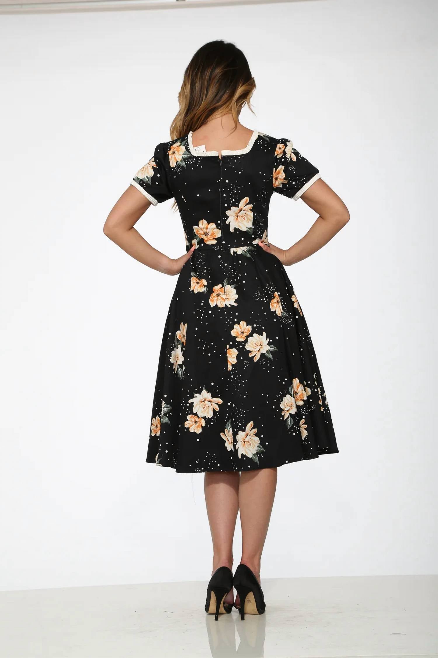 Orchid Bloom - Floral Swing Dress