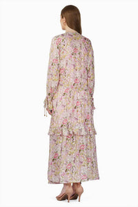 America & Beyond - Floral Lurex Maxi Dress
