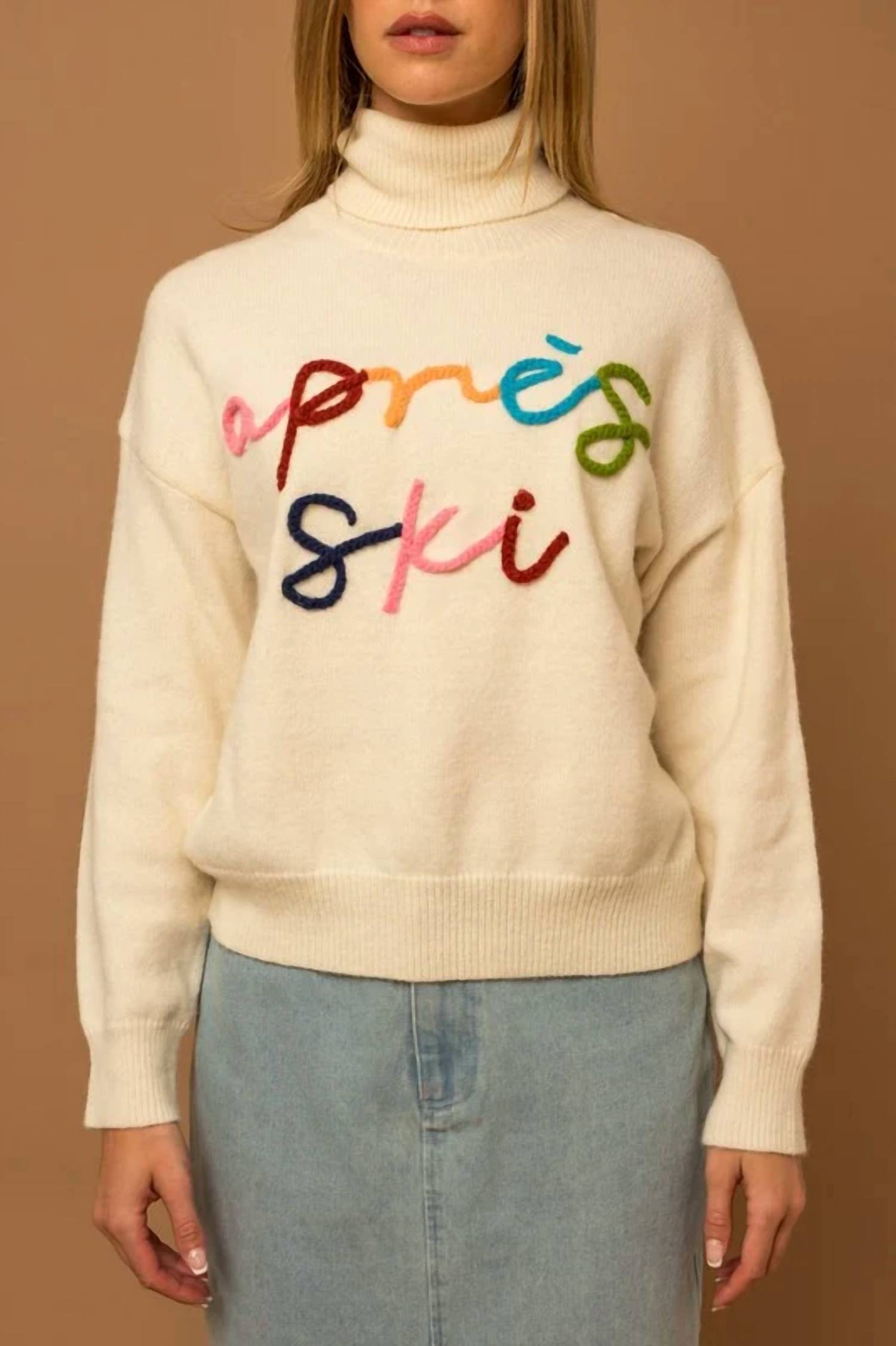 Fashion District La - Turtleneck Long Sleeve Sweater