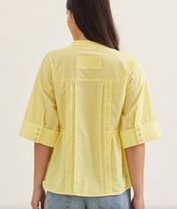 Entro - Solid Cuffed Short Sleeve Top